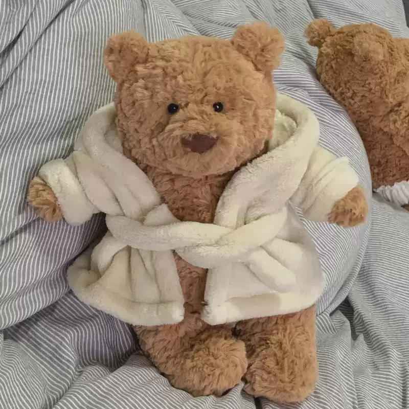 Handmade Bartholomew bear clothes outfits - White Bathrobe