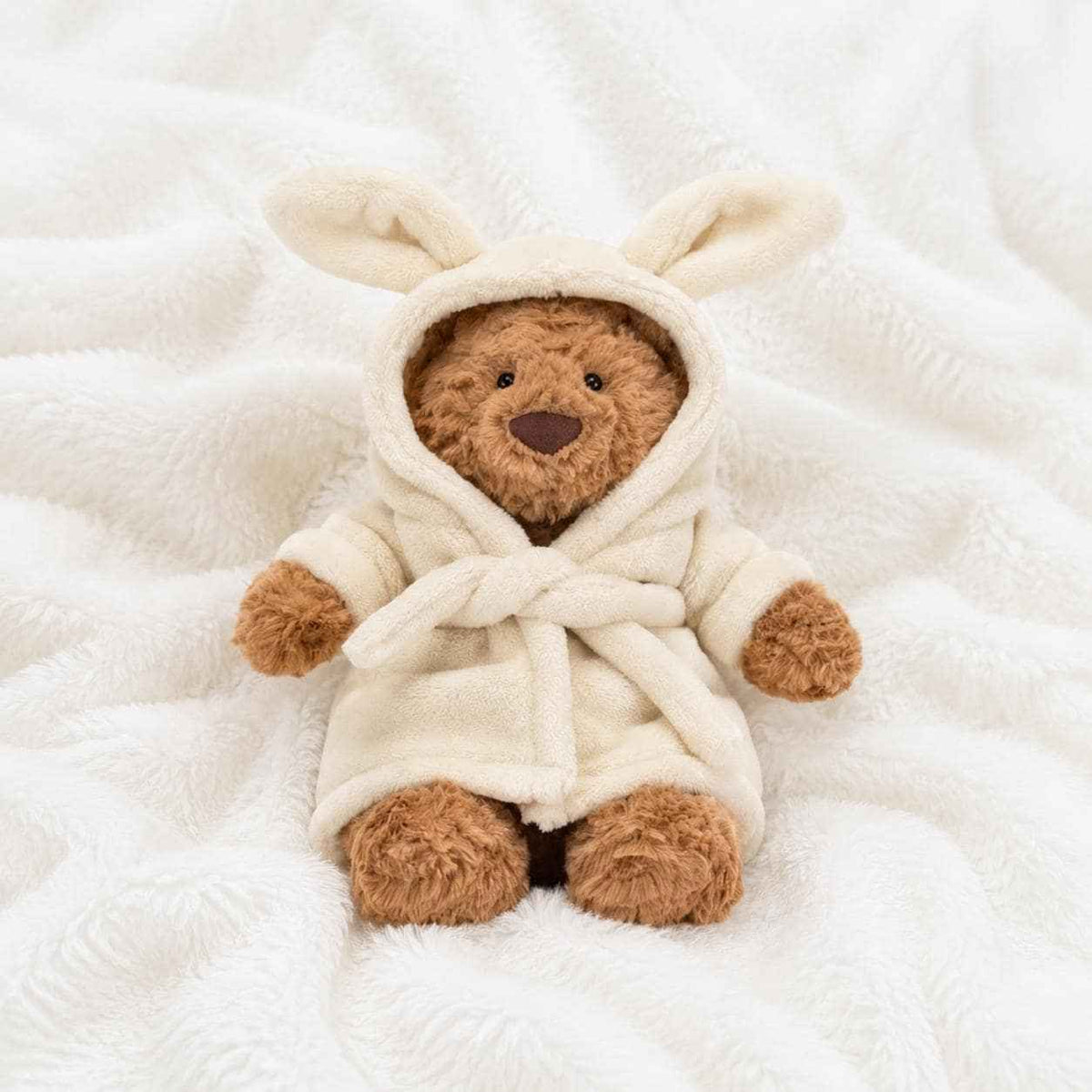 Handmade Bartholomew bear clothes outfits - White Bathrobe