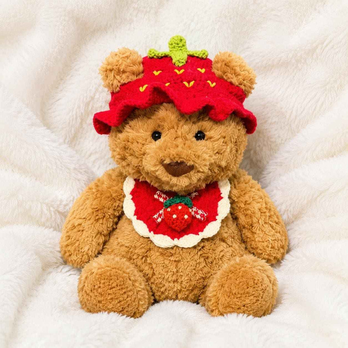 Handmade Crocheted Outfit for Bartholomew Teddy Bear  Hat & Bib Set