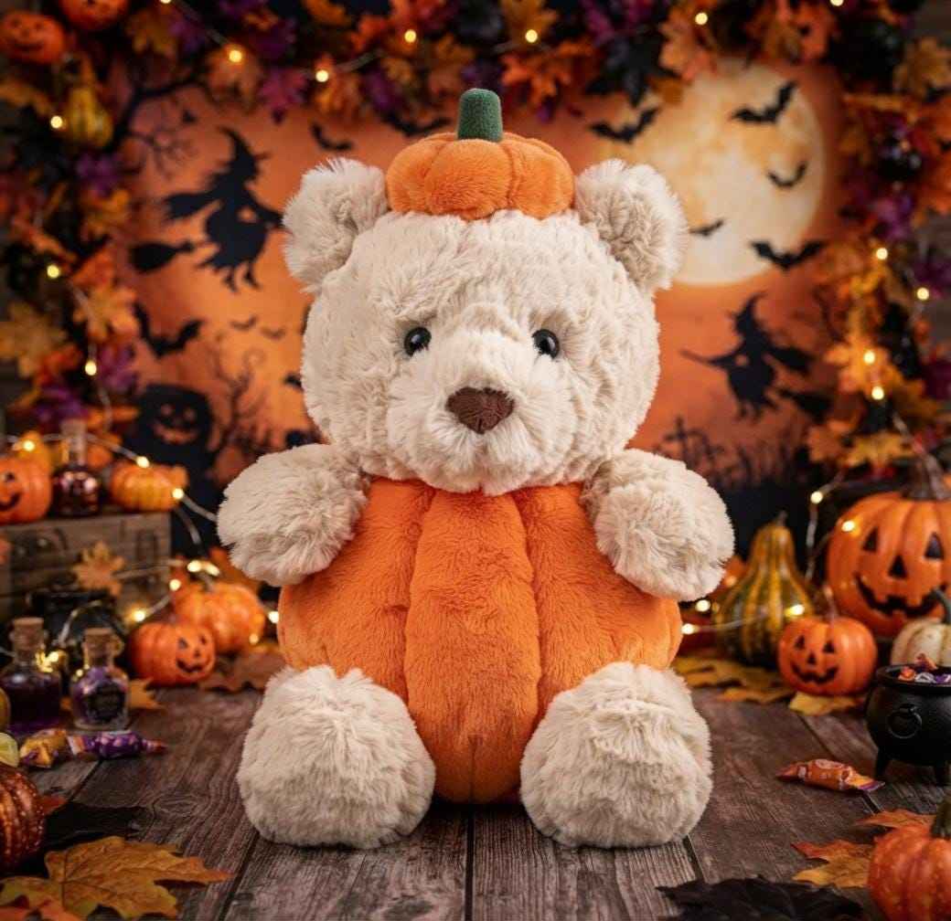 Handmade Bartholomew Bear Halloween Outfit  Pumpkin Suit  for Plush Clothes