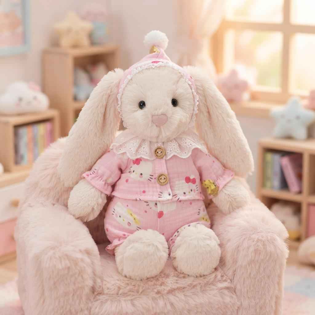 Cozy Loungewear Set for Plush Stuffed Animals  Fits 6-22 Inch Bears, Bunnies