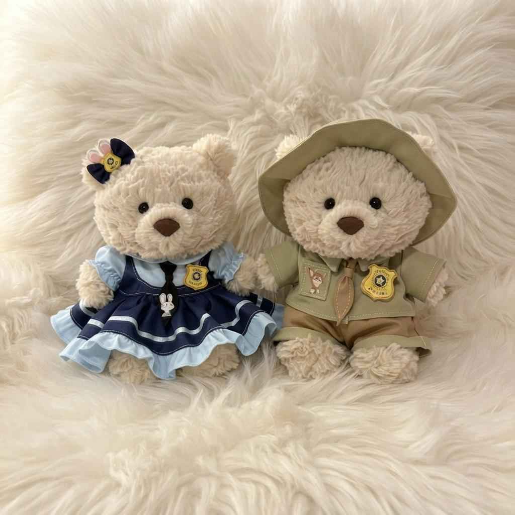 Handmade Bartholomew  junior Bear  Bunny & Fox Couple Outfit Set