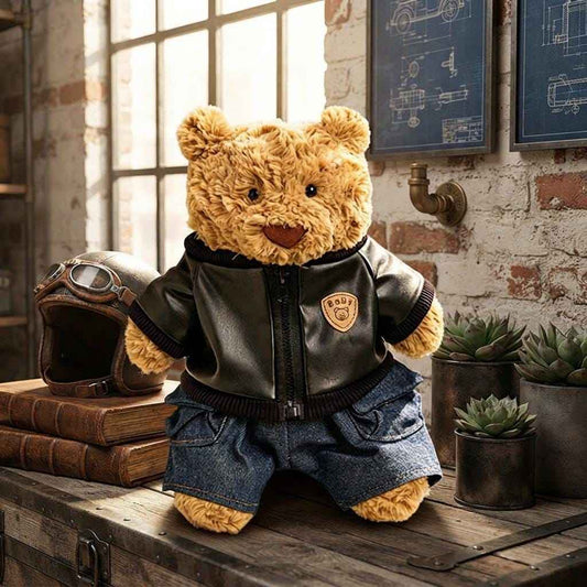 Retro Streetwear Denim Set for Jellycat Medium Bartholomew Bear – photo 2