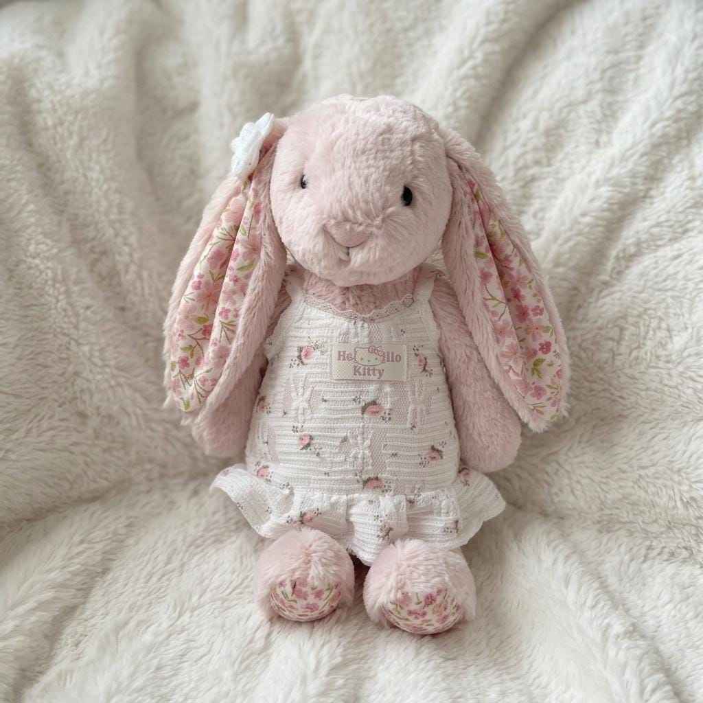 Handmade Floral Clothes for Bartholomew Bear and Bashful Bunny Plush Toys