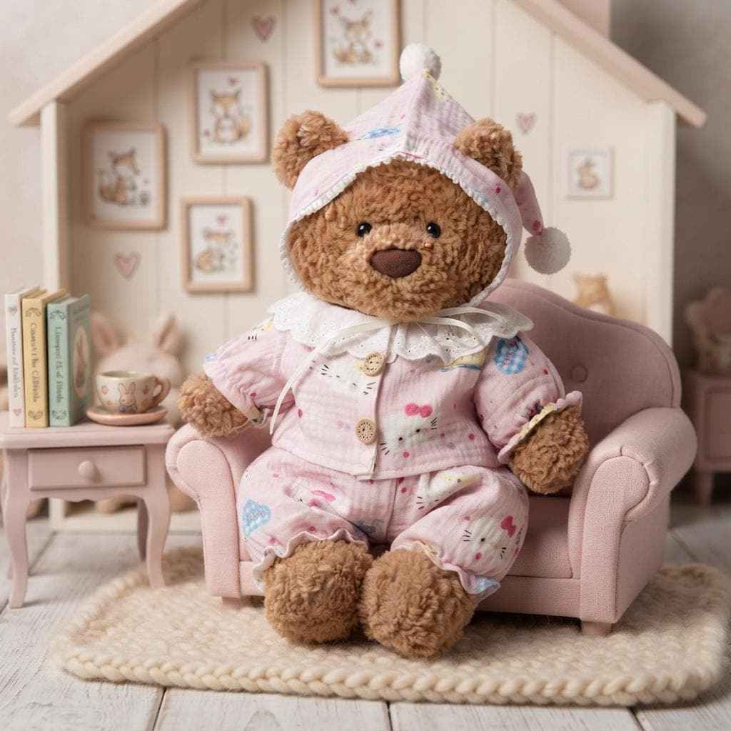 Cozy Loungewear Set for Plush Stuffed Animals  Fits 6-22 Inch Bears, Bunnies
