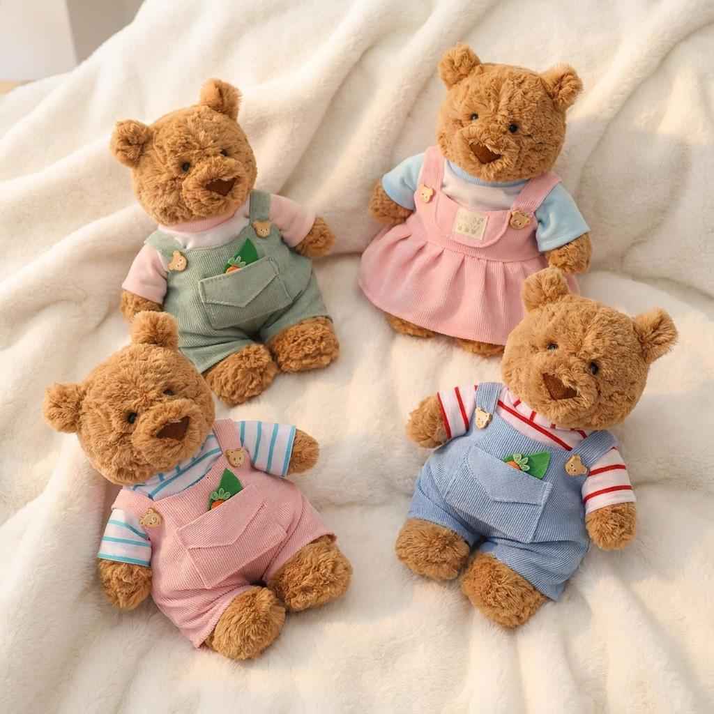 Handmade Bartholomew Bear Corduroy Overalls Outfit,  Teddy Bear Clothes, Plush Doll Dungarees Set, Fits  Medium Large