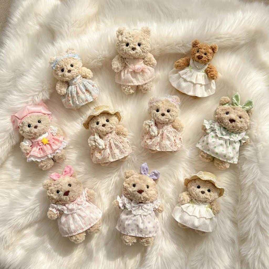 Handmade Junior  Bartholomew Bear, Bashful Bunny Plush Outfits -Tea Dress