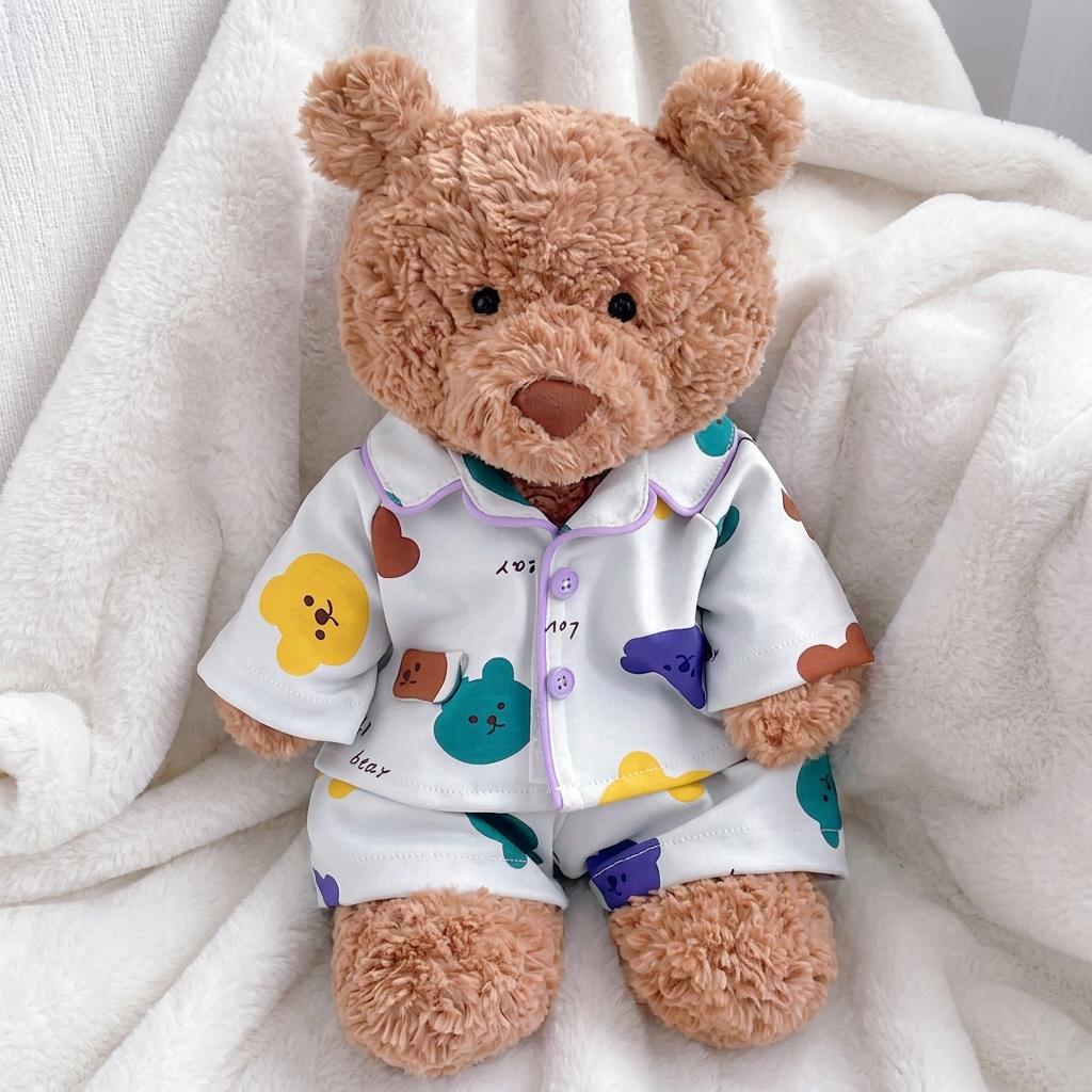 Handmade Bartholomew Bear Pajamas Set Outfit, Sleepwear for Plush Toy Outfit