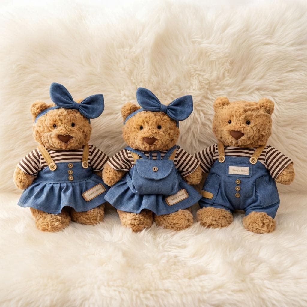 Medium Bartholomew bear clothes outfits -  Denim Dress