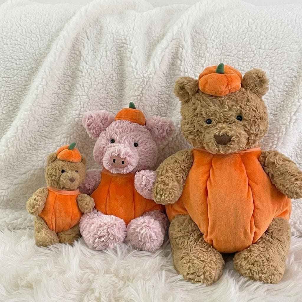 Handmade Bartholomew Bear Halloween Outfit  Pumpkin Suit  for Plush Clothes