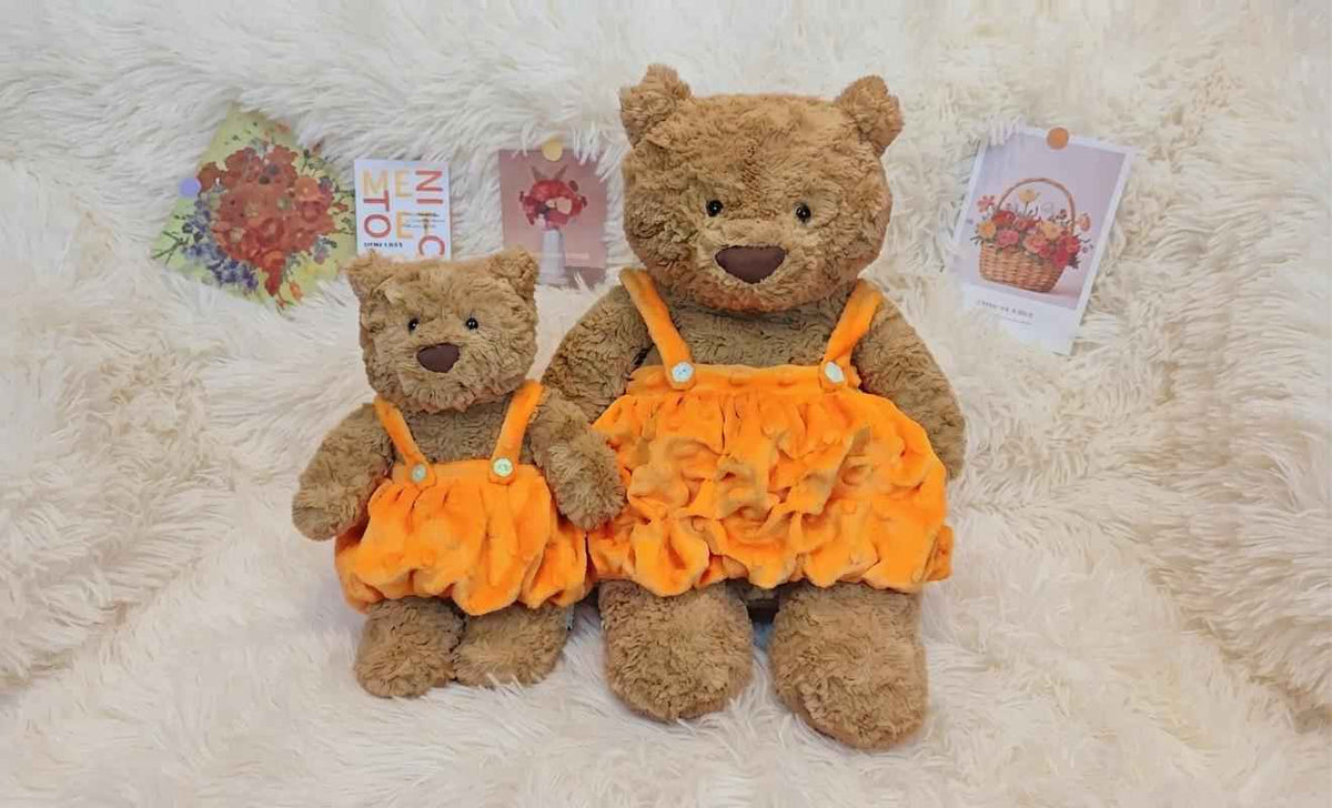 Handmade Pumpkin Overalls for  Bartholomew Bear (28cm / 36cm / 47cm)