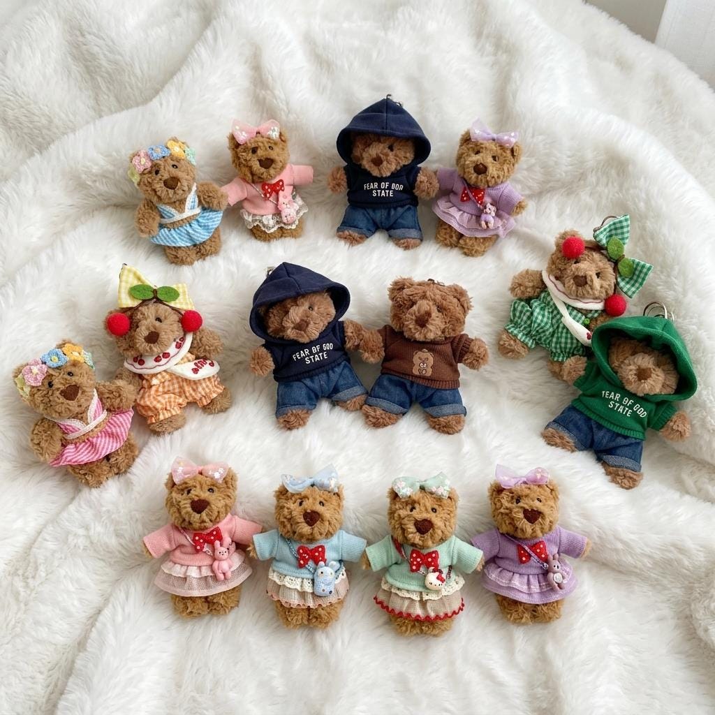 Bartholomew Bear Bag Charm clothes outfits