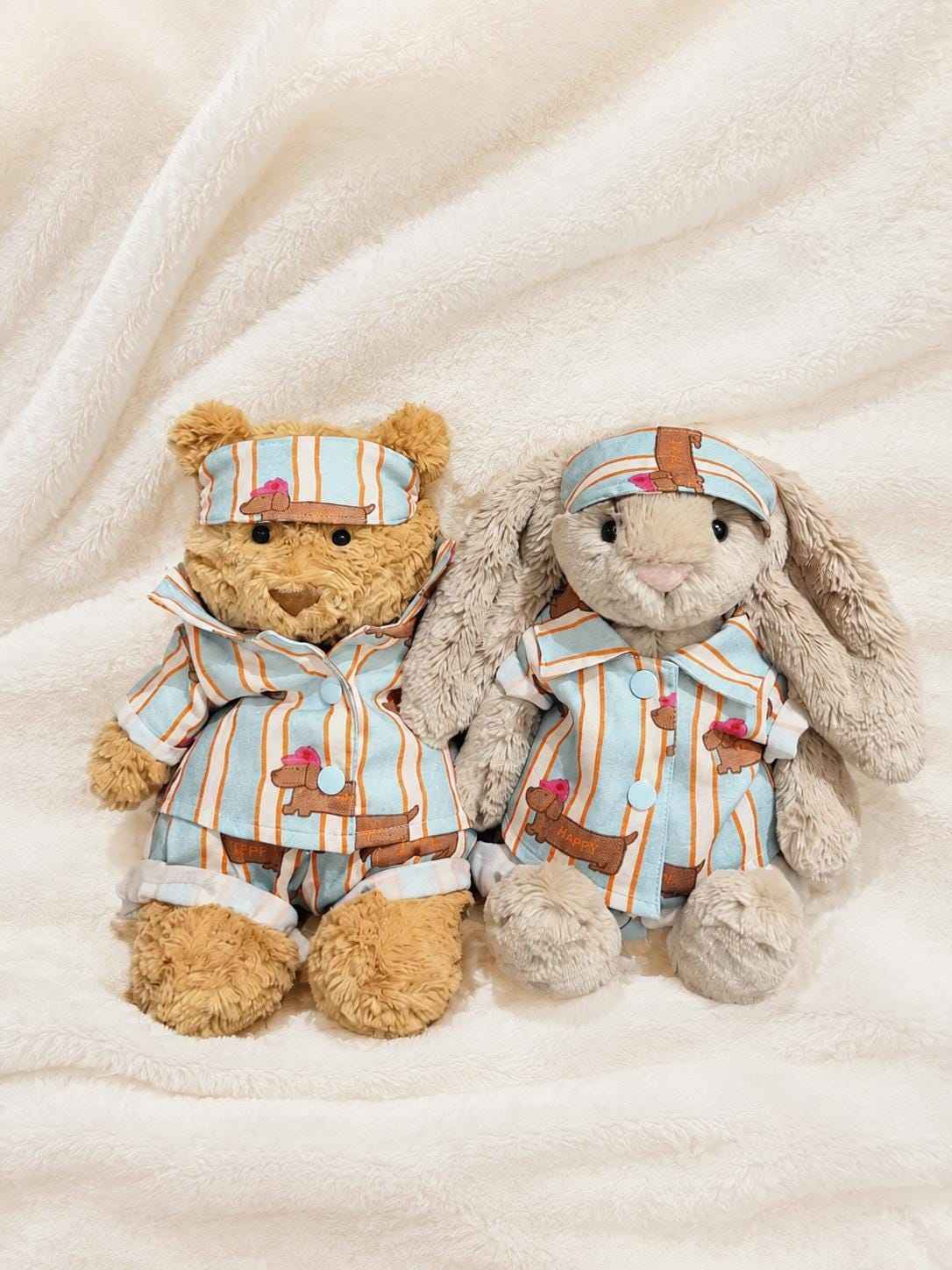 Bartholomew Bear Bashful Bunny Outfits   Pajamas for Plush Toys