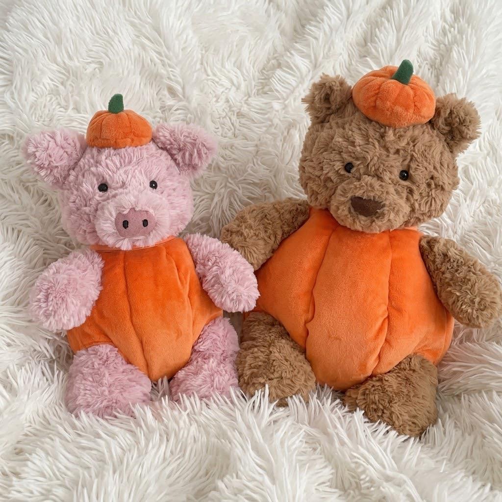 Handmade Bartholomew Bear Halloween Outfit  Pumpkin Suit  for Plush Clothes