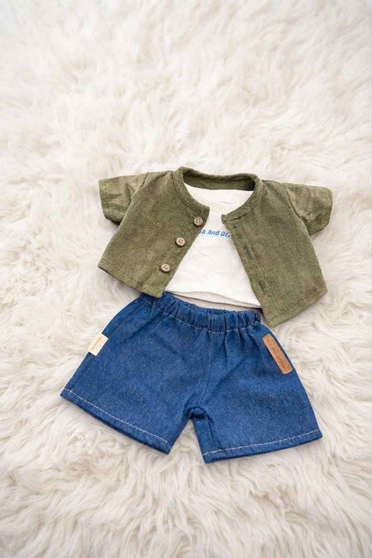 Japanese Workwear Jacket & Jeans Set for Jellycat Bartholomew Bear – photo 2