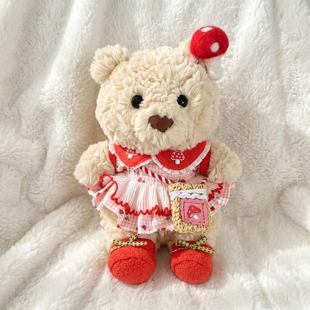 Handmade Country Outfit Set for Junior Bartholomew Bear, Milkmaid Dress & Cowboy Costume Bear Clothes