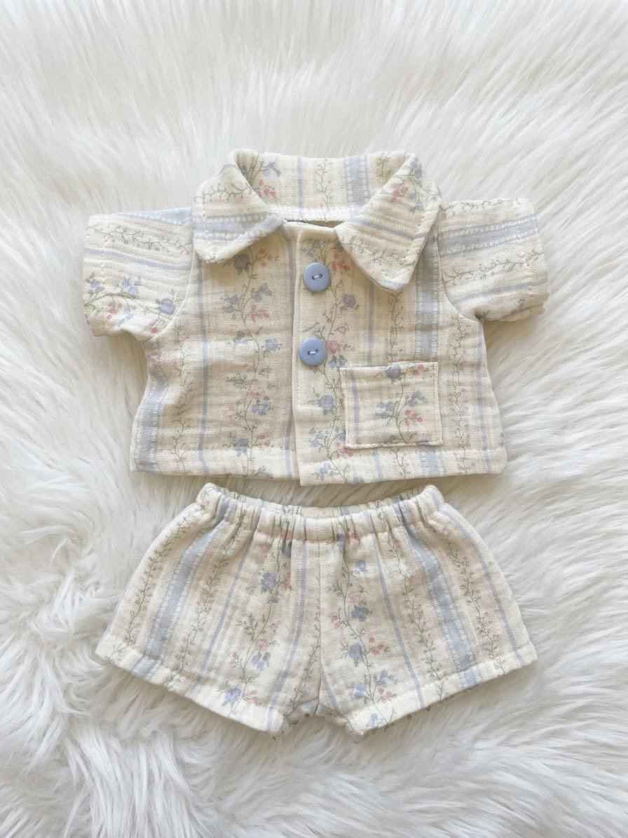 Handmade Floral Pajama Set for Bashful Bunny