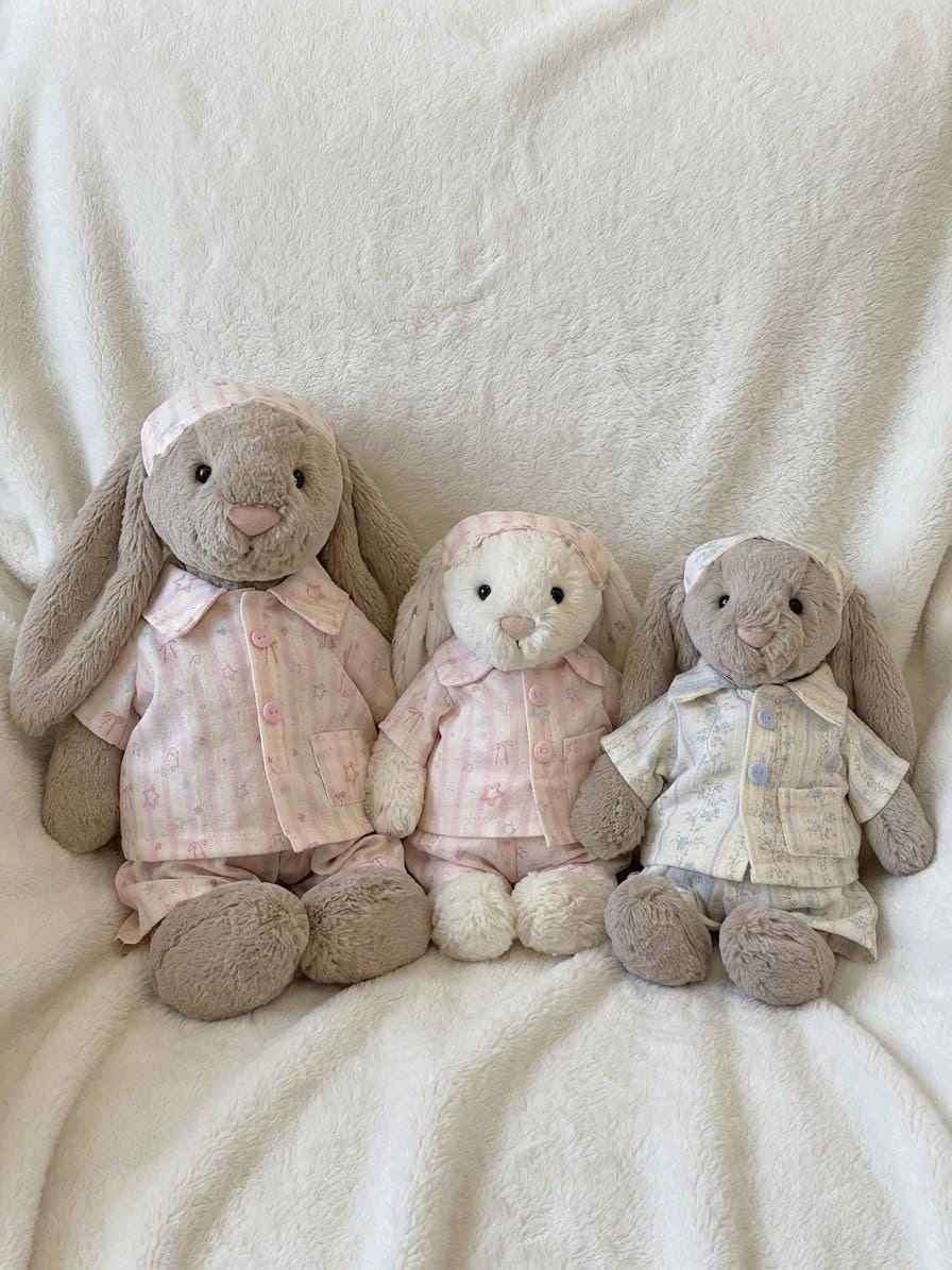 Handmade Floral Pajama Set for Bashful Bunny
