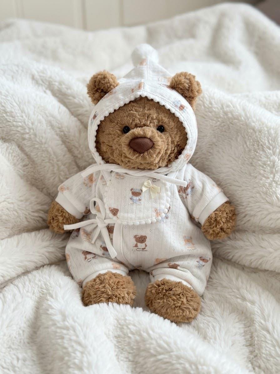 Bartholomew Bear Plushie Clothes Set | Hoodie Pajamas (6-22 Inch Sizes)