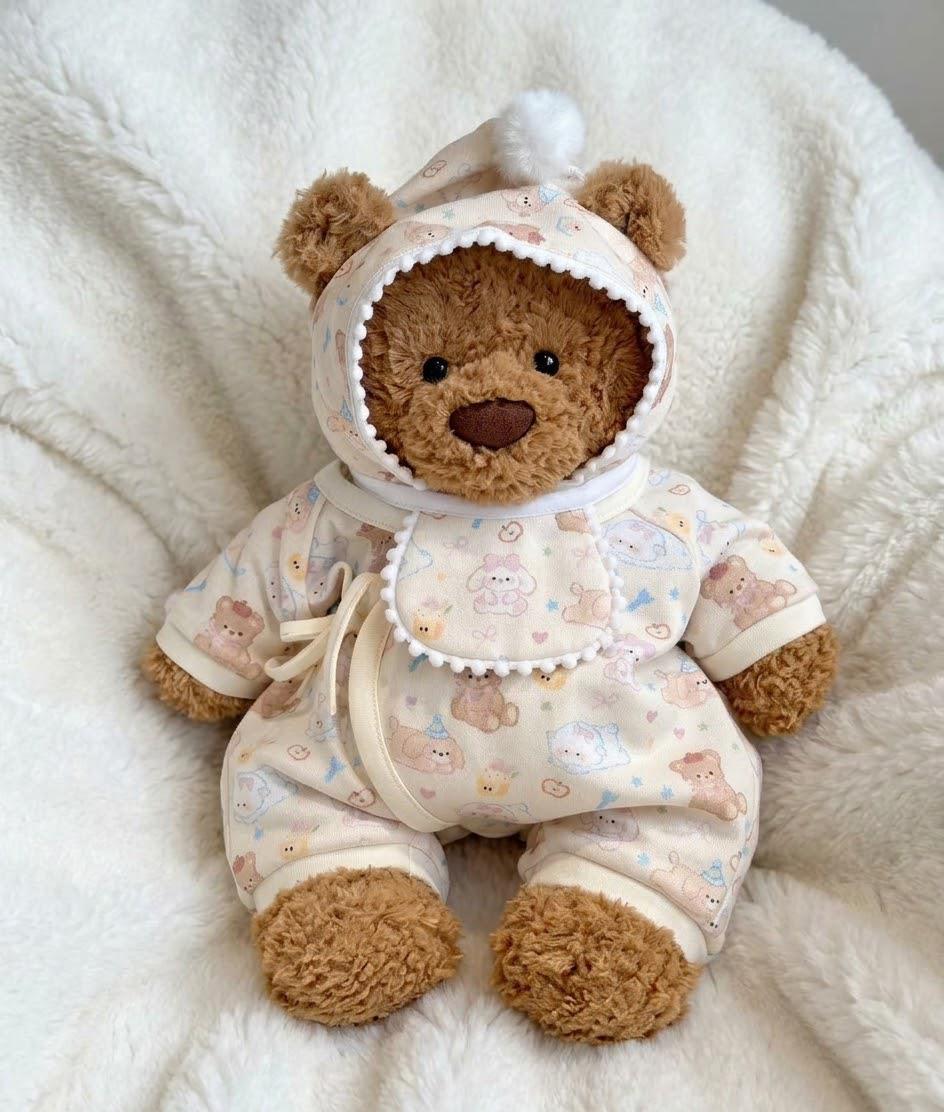 Bartholomew Bear Plushie Clothes Set | Hoodie Pajamas (6-22 Inch Sizes)