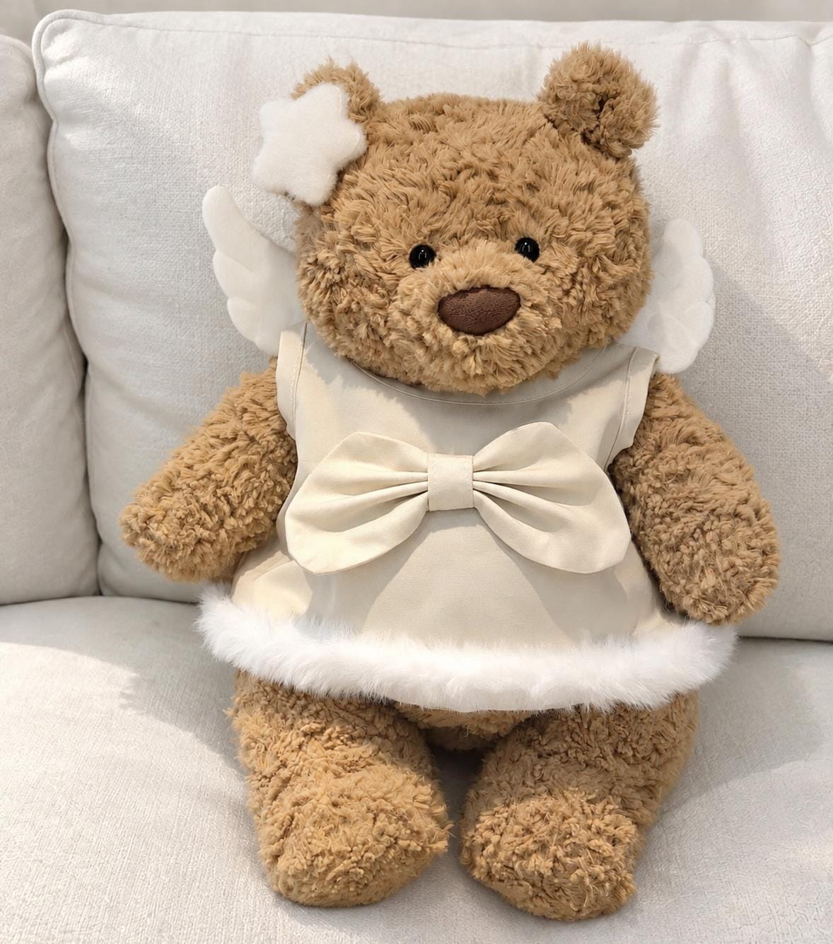 Cute Angel Dress Set for Bartholomew Bear  Teddy Bear Outfit with Wings & Bow