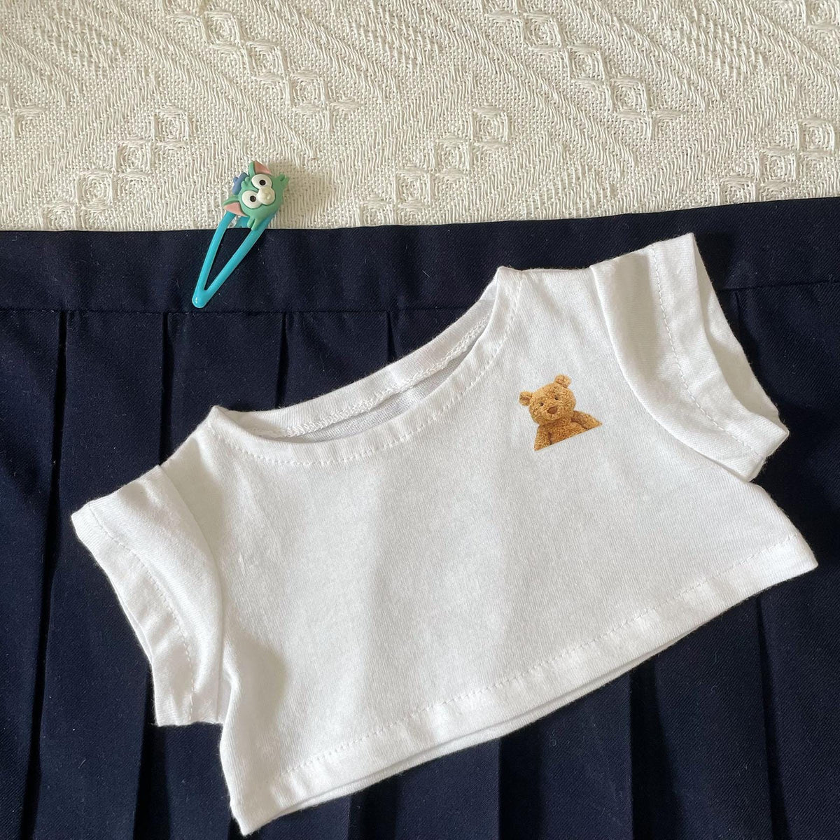 Handmade T-Shirt & Vest Set for Bartholomew Bear Plushie