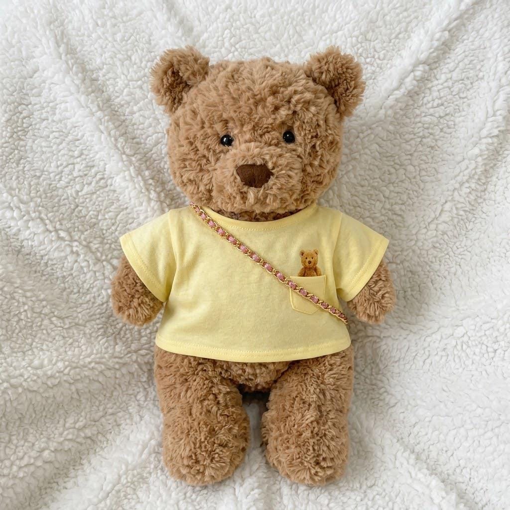 Handmade T-Shirt & Vest Set for Bartholomew Bear Plushie