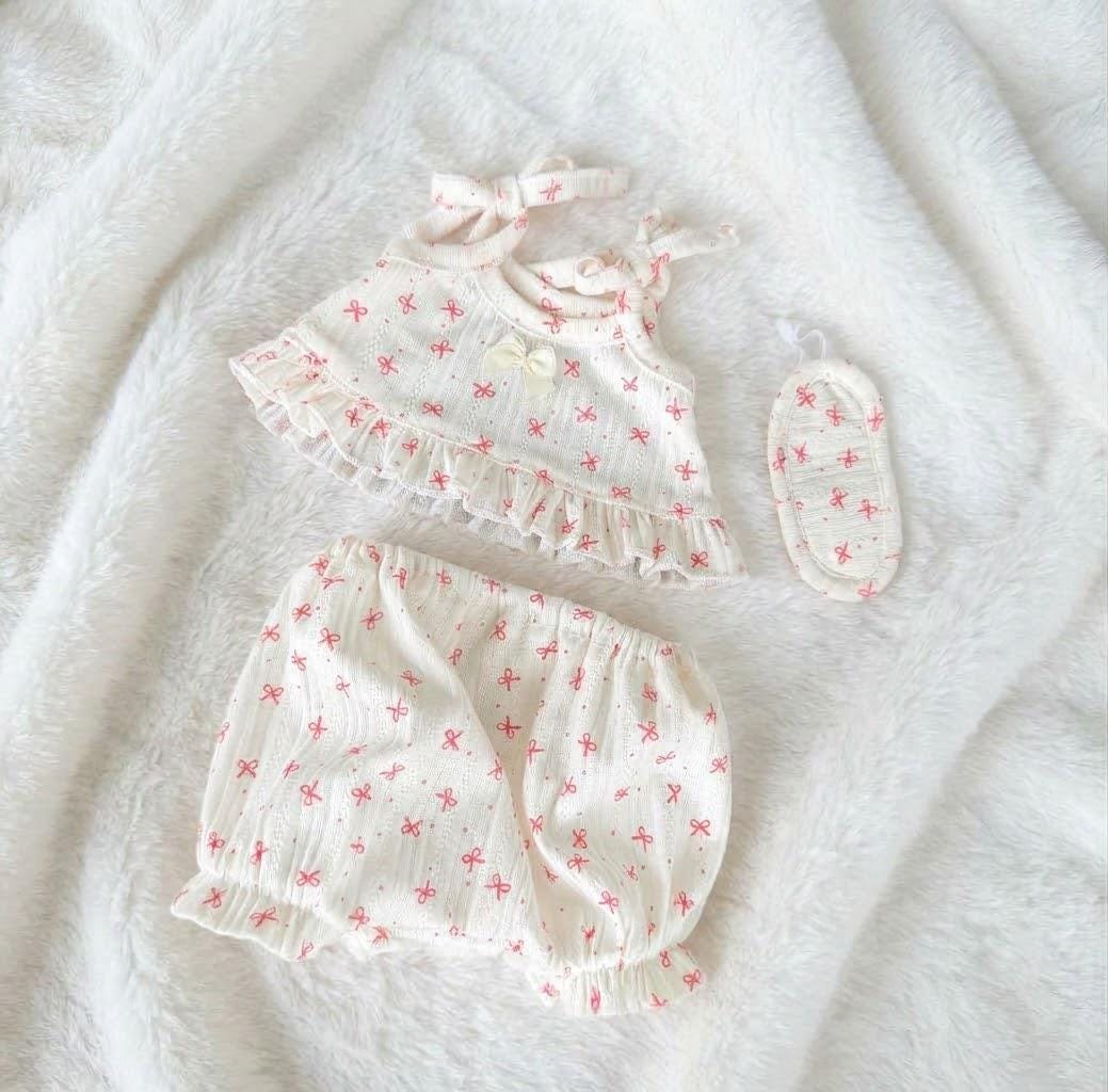 Floral Pajama Set for Jellycat Bartholomew Bear & Bashful Bunny, Ruffle Top and Sleep Mask – photo 3