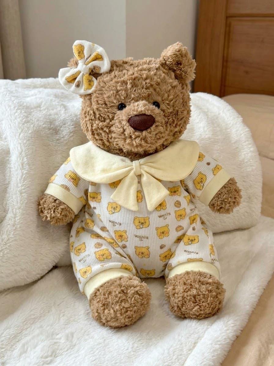 Petal Collar Romper for Jellycat Bartholomew Bear, Blue or Floral Outfit – photo 2