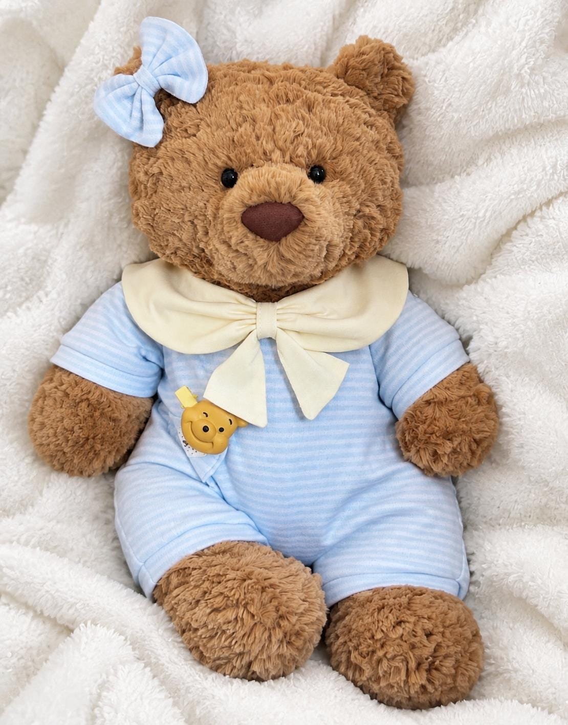 Petal Collar Romper for Jellycat Bartholomew Bear, Blue or Floral Outfit – photo 3