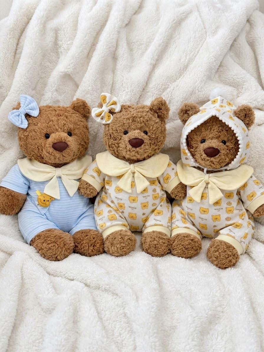 Petal Collar Romper for Jellycat Bartholomew Bear, Blue or Floral Outfit