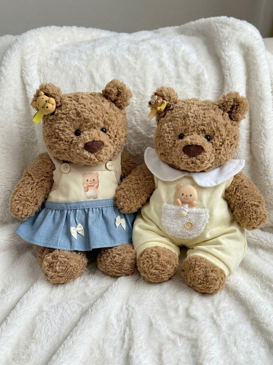 Blue Skirt Set or Green Romper for Jellycat Bartholomew Bear, Pastel Outfit