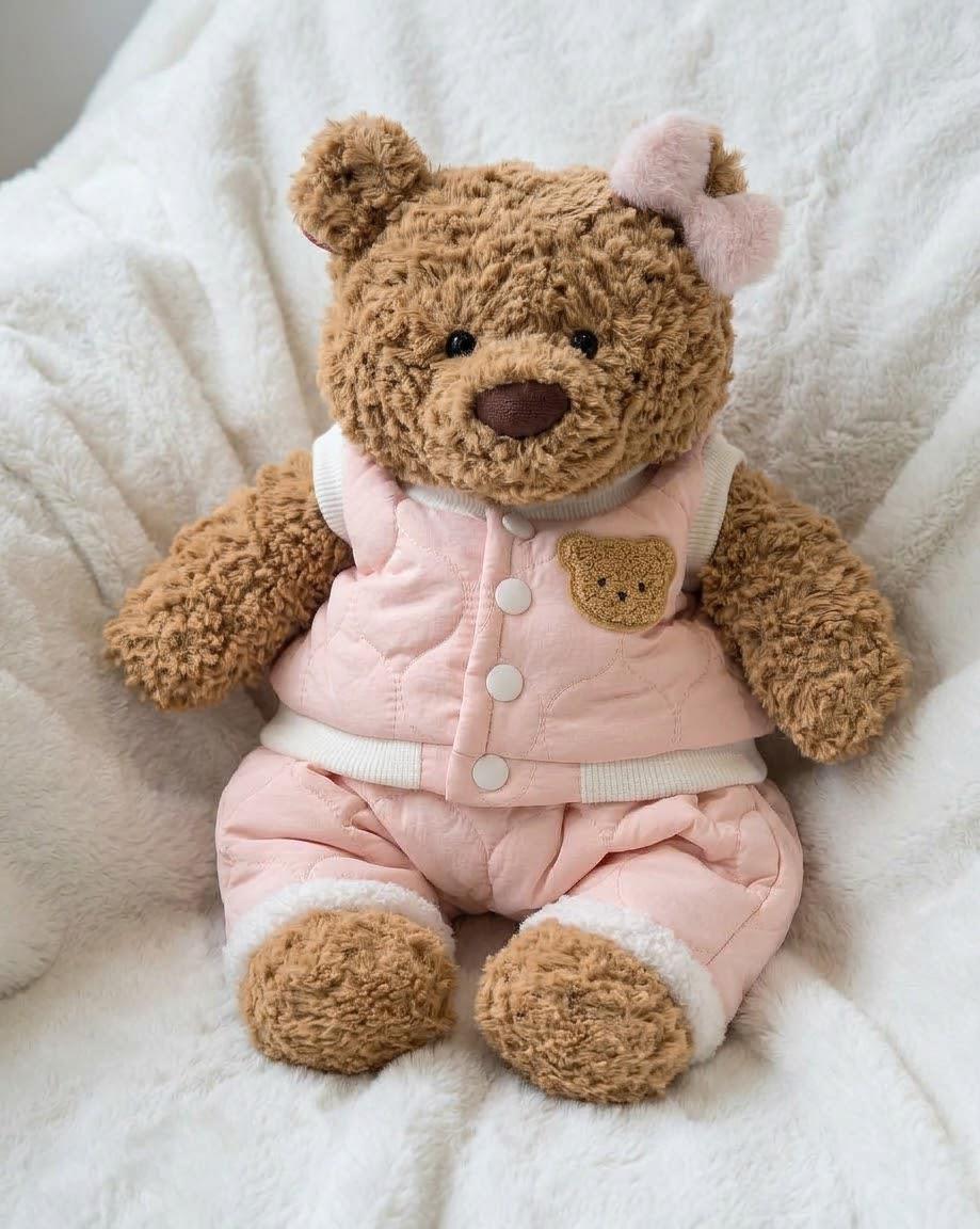 Romper and Shorts Set for Jellycat Bartholomew Bear, Pink, Yellow or Blue – photo 5
