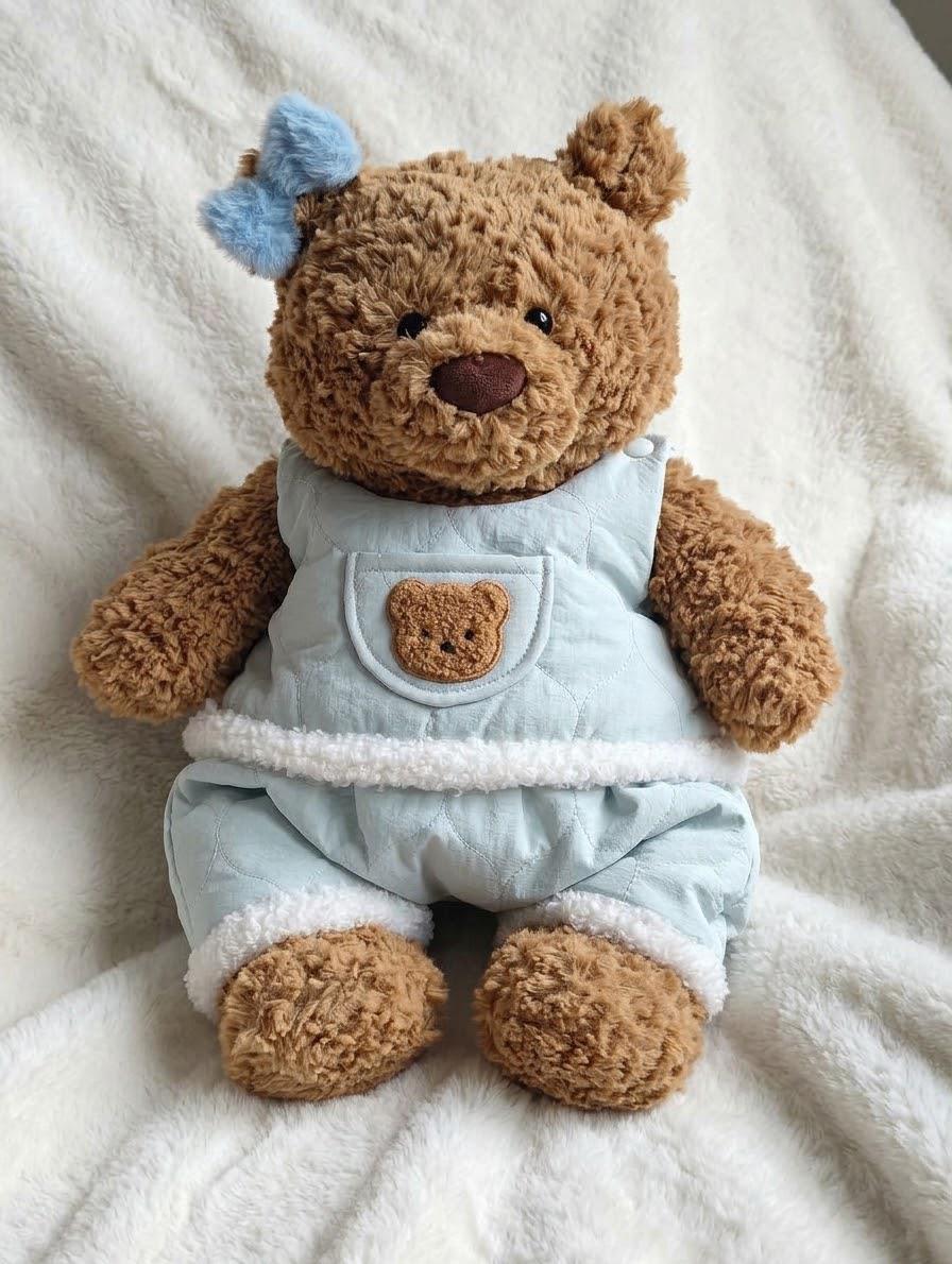Romper and Shorts Set for Jellycat Bartholomew Bear, Pink, Yellow or Blue – photo 4