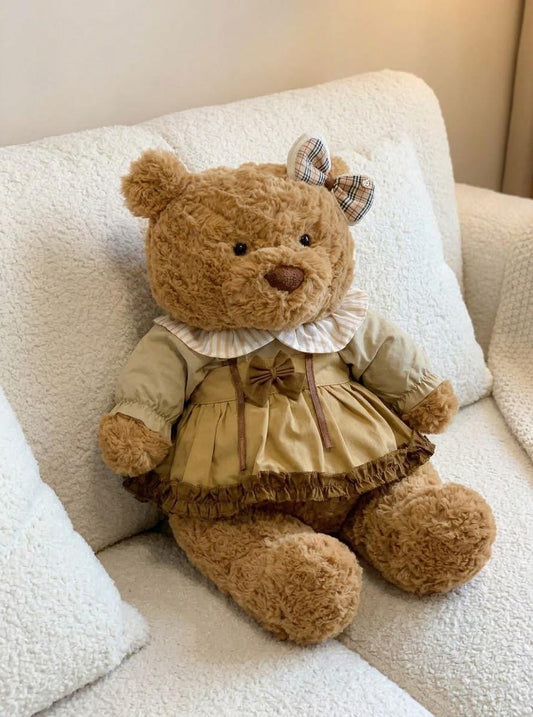 Beige Lace Collar Romper for Jellycat Bartholomew Bear, Cottagecore Outfit – photo 2