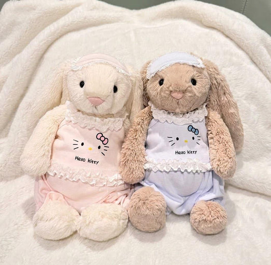 Lace Trim Pajama Set for Jellycat Bartholomew Bear & Bashful Bunny, Bloomers and Sleep Mask – photo 2