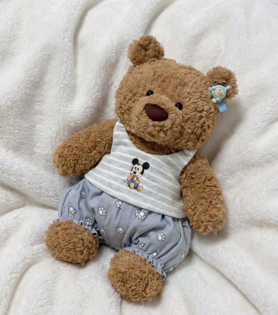 Sleeveless Top and Bloomer Shorts for Jellycat Bartholomew Bear & Bashful Bunny, Summer Outfit – photo 3