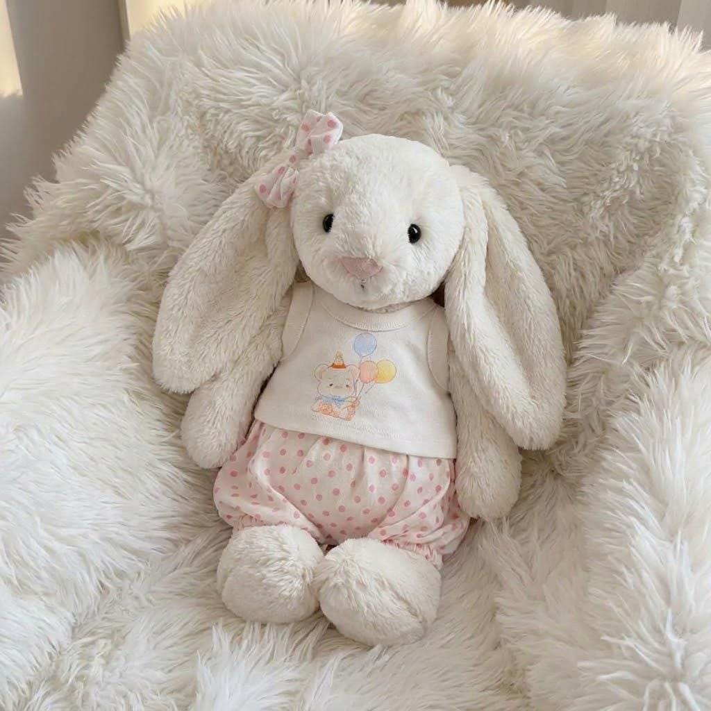 Sleeveless Top and Bloomer Shorts for Jellycat Bartholomew Bear & Bashful Bunny, Summer Outfit – photo 4