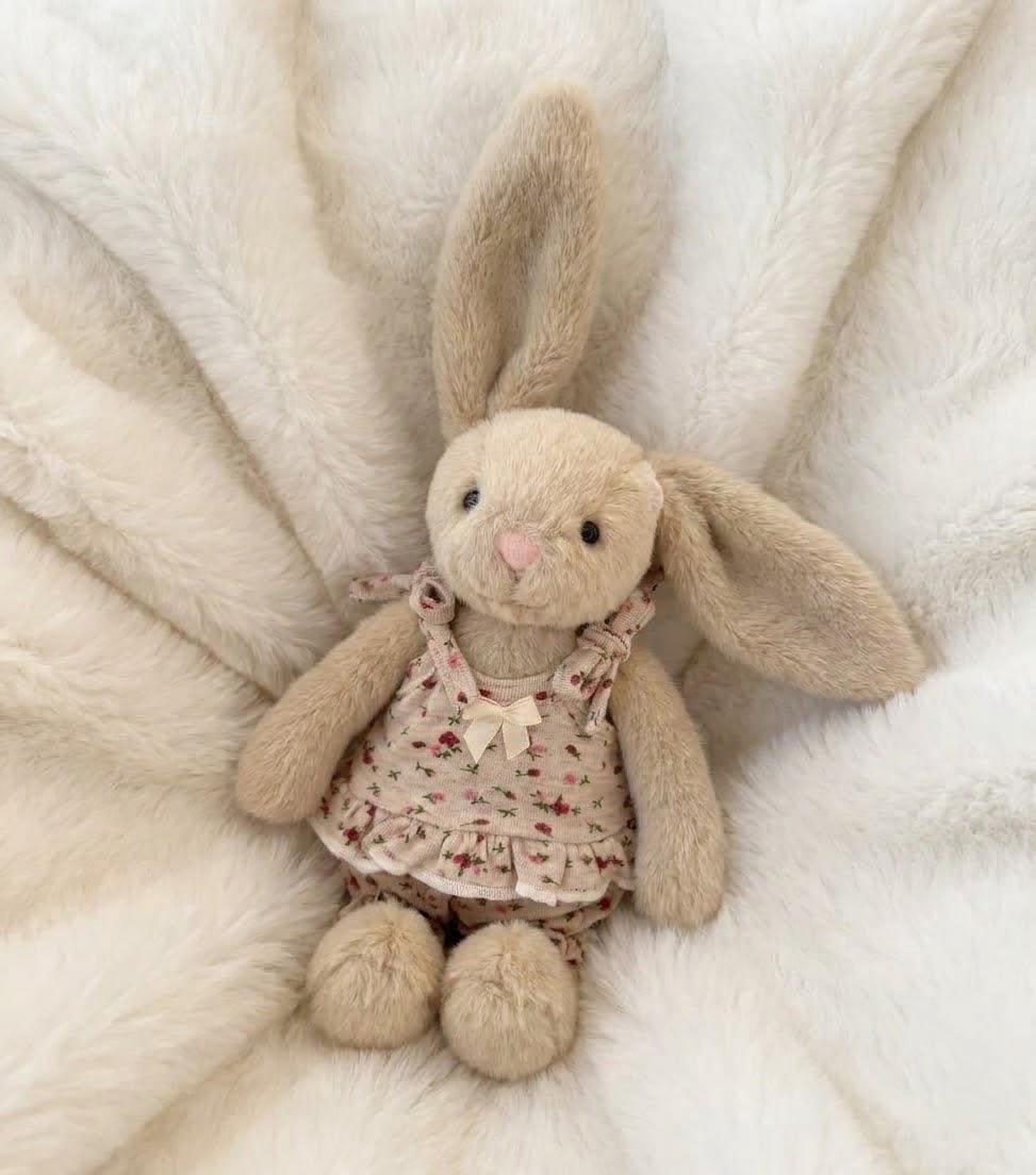 Floral Pajama Set for Jellycat Bartholomew Bear & Bashful Bunny, Ruffle Top and Sleep Mask – photo 13