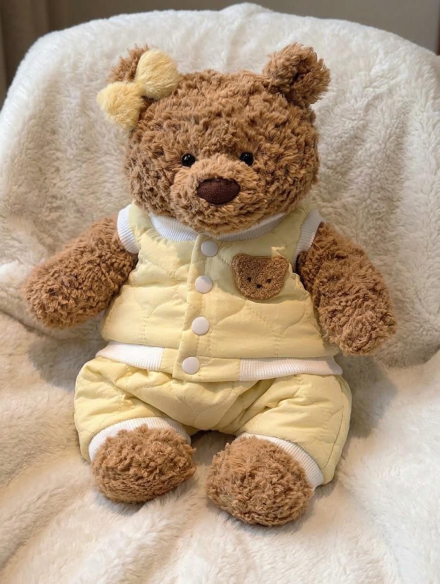 Romper and Shorts Set for Jellycat Bartholomew Bear, Pink, Yellow or Blue – photo 6