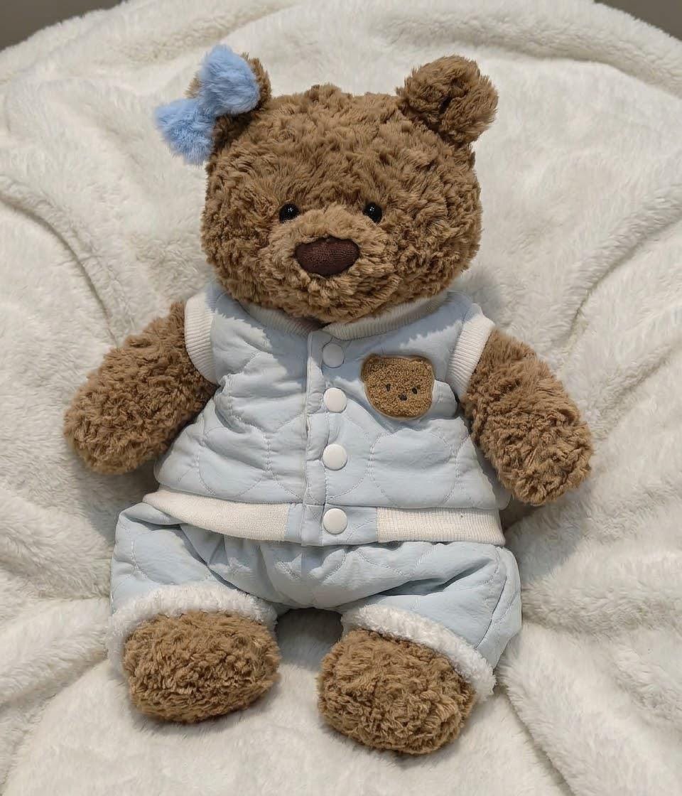 Romper and Shorts Set for Jellycat Bartholomew Bear, Pink, Yellow or Blue – photo 7