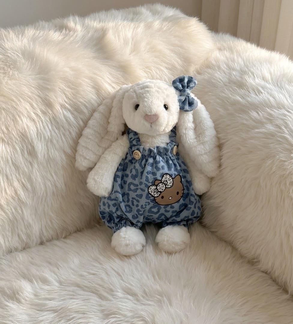 Blue Carrier Outfit for Jellycat Bartholomew Bear & Bashful Bunny, Solid or Floral – photo 8