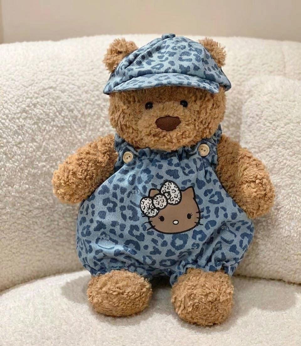 Blue Carrier Outfit for Jellycat Bartholomew Bear & Bashful Bunny, Solid or Floral – photo 4
