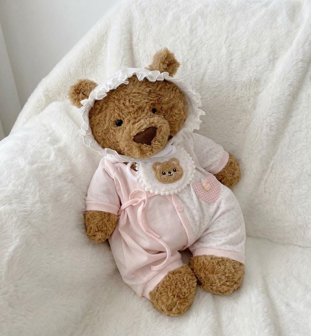 Romper for Jellycat Bartholomew Bear, Floral or Pastel Outfit – photo 5