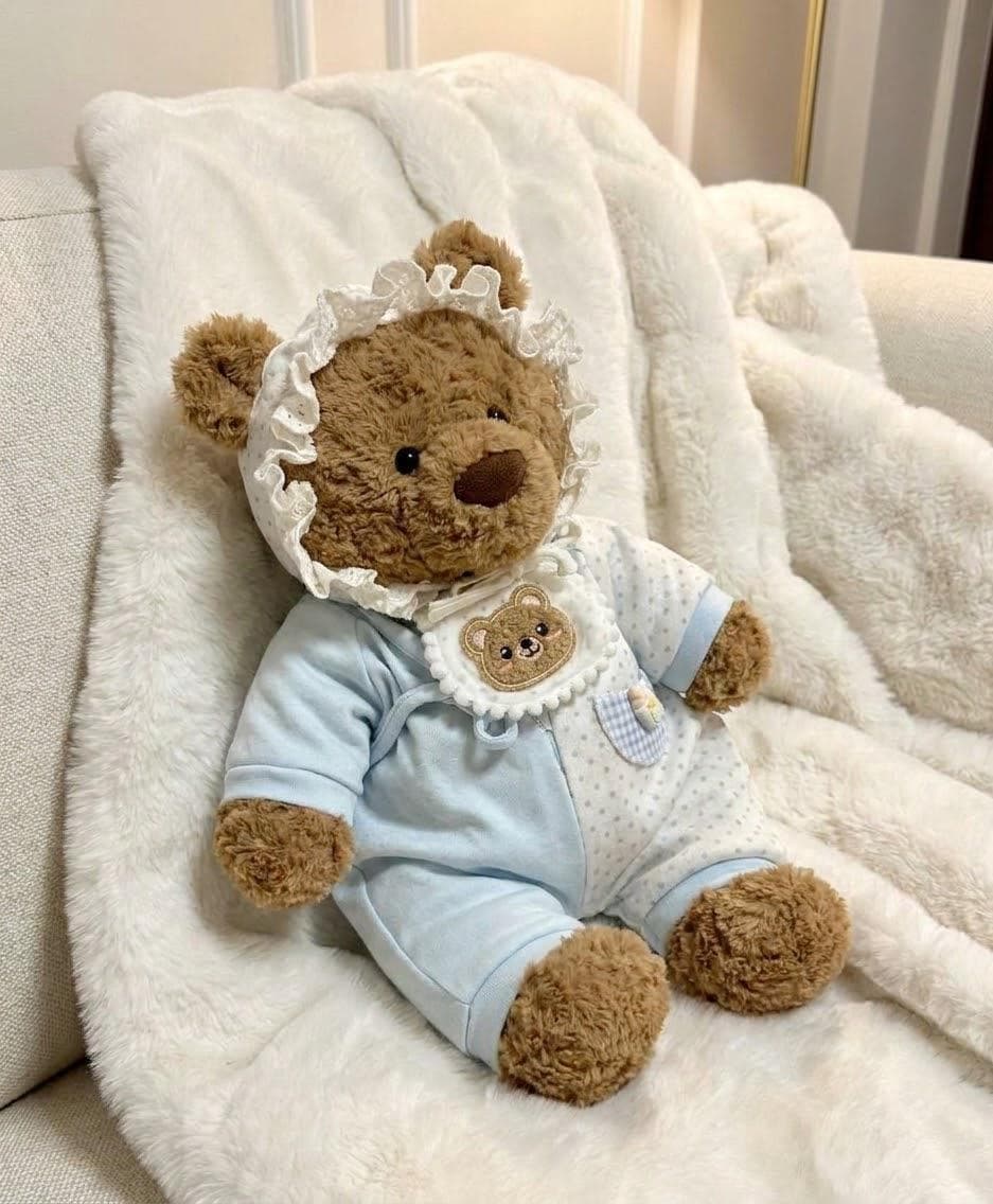 Romper for Jellycat Bartholomew Bear, Floral or Pastel Outfit – photo 6