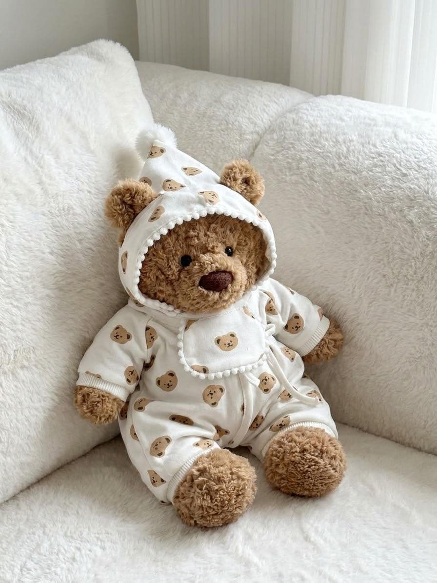 Romper for Jellycat Bartholomew Bear, Floral or Pastel Outfit – photo 4