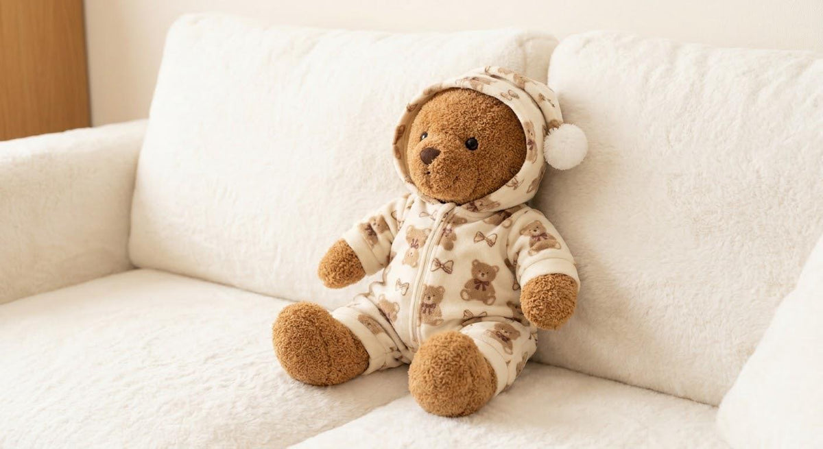 Romper for Jellycat Bartholomew Bear, Floral or Pastel Outfit – photo 3
