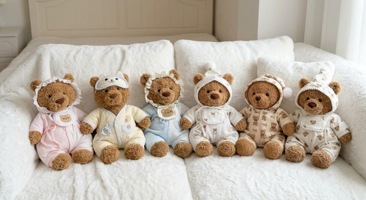 Romper for Jellycat Bartholomew Bear, Floral or Pastel Outfit
