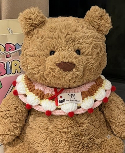 Large Bartholomew bear outfit-Pink cream cupcake bib set