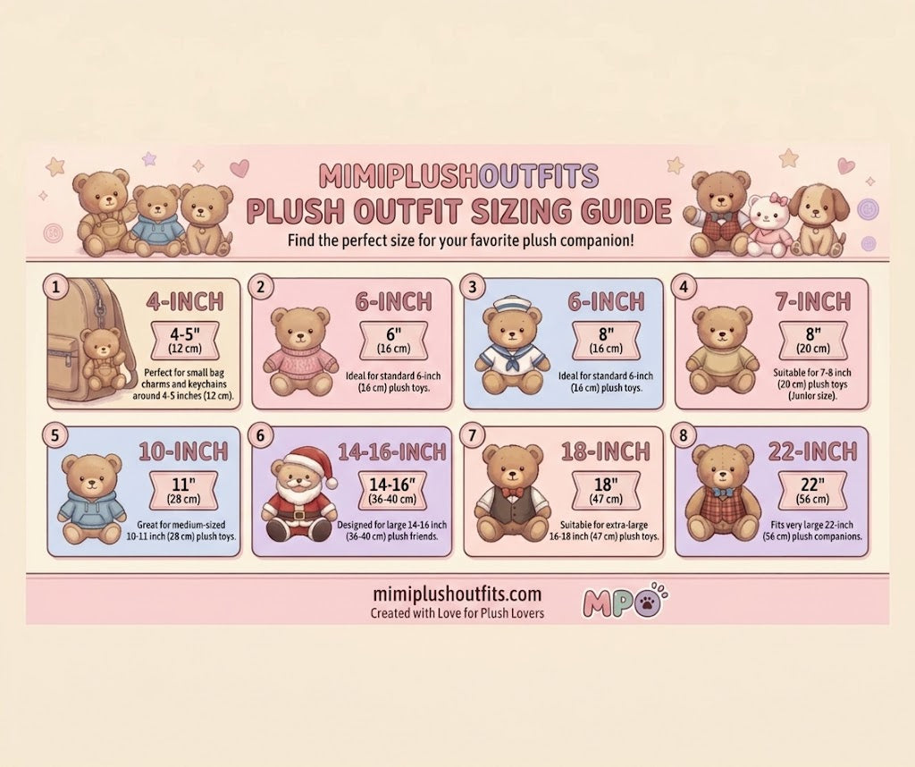MiMi Plush Outfits | Cute Clothes for Jellycat & Plush Toys